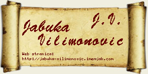 Jabuka Vilimonović vizit kartica